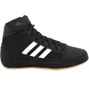 Adidas HVC 2 Wrestling Shoes Kids Black and White Sneakers